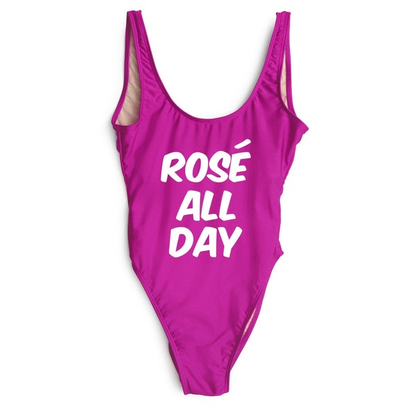 Private party rose all day one piece bathing suit (small) I’m color Fiesta Pink - Picture 2 of 9